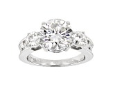 Moissanite Platineve Ring 4.66ctw DEW