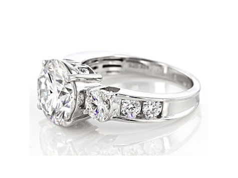 Moissanite Platineve Ring 4.66ctw DEW