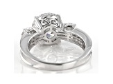 Moissanite Platineve Ring 4.66ctw DEW