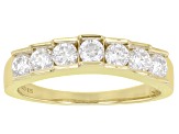 Moissanite 14k Yellow Gold Over Silver Ring .70ctw DEW.