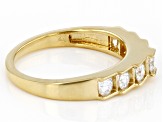Moissanite 14k Yellow Gold Over Silver Ring .70ctw DEW.