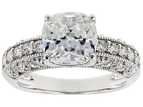 Moissanite Platineve Ring 3.10ctw DEW.