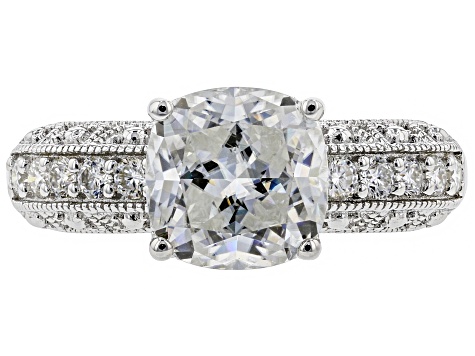 Moissanite Platineve Ring 3.10ctw DEW.