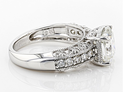 Moissanite Platineve Ring 3.10ctw DEW.