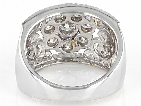 Moissanite Platineve And 14k Yellow Gold Over Platineve Ring 1.57ctw D.E.W