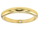 Moissanite 14k Yellow Gold Over Silver Band .02ct DEW