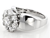 Moissanite Platineve Ring 2.21ctw DEW.