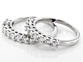 Moissanite Platineve Band Set of Two 1.08ctw DEW.