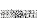 Moissanite Platineve Band Set of Two 1.08ctw DEW.