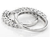 Moissanite Platineve Band Set of Two 1.08ctw DEW.