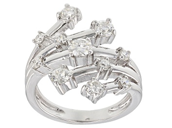 Picture of Moissanite Platineve Scatter Design Ring 1.05ctw DEW