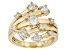 Moissanite 14k Yellow Gold Over Silver Scatter Design Ring 1.05ctw DEW