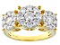 Moissanite 14k Yellow Gold Over Silver Ring 1.51ctw DEW.