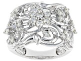 Moissanite Platineve Ring 1.02ctw DEW.