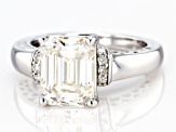 Moissanite Platineve Ring 3.38ctw DEW.