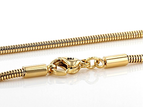 18k Yellow Gold Over Stainless Steel Chain