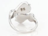 Blue Turquoise Rhodium Over Silver Ring