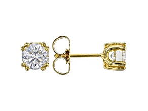 Moissanite 14k Yellow Gold Over Sterling Silver Stud Earrings 1.00ctw DEW