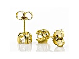 Moissanite 14k Yellow Gold Over Sterling Silver Stud Earrings 1.00ctw DEW