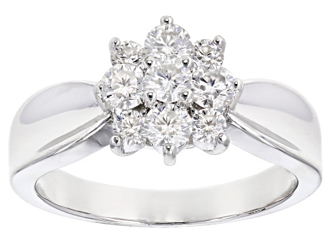 Moissanite Platineve™ ring .70ctw DEW