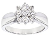 Moissanite Platineve™ ring .70ctw DEW