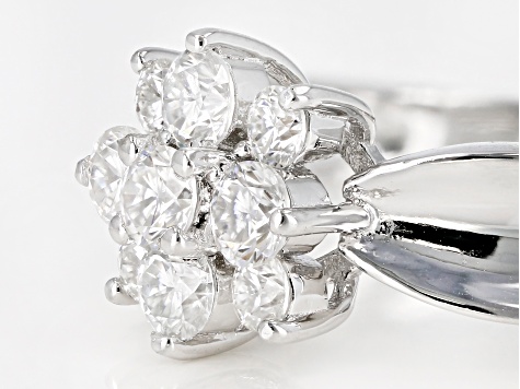 Moissanite Platineve™ ring .70ctw DEW
