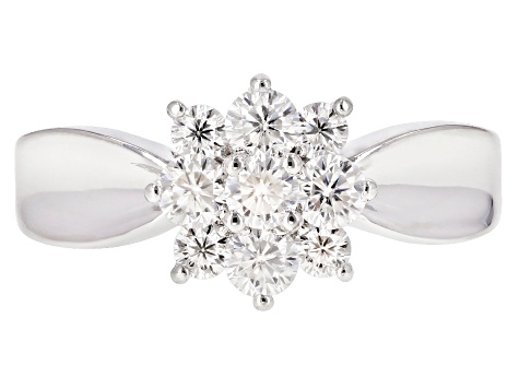 Moissanite Platineve™ ring .70ctw DEW