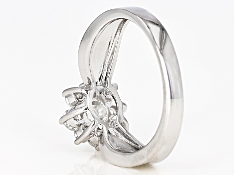 Moissanite Platineve™ ring .70ctw DEW