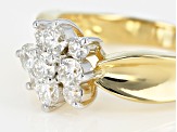 Moissanite 14k Yellow Gold Over Sterling Silver Ring .70ctw DEW