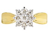 Moissanite 14k Yellow Gold Over Sterling Silver Ring .70ctw DEW