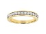White Moissanite 14k Yellow Gold Over Sterling Silver Band Ring .45ct