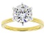 Moissanite 14k Yellow Gold Over Sterling Silver Solitaire Ring 3.10ct DEW