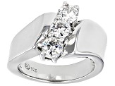 Moissanite Ring Platineve 1.00ctw DEW.