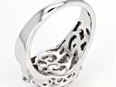 Moissanite Platineve Swirl Ring 1.80ctw DEW