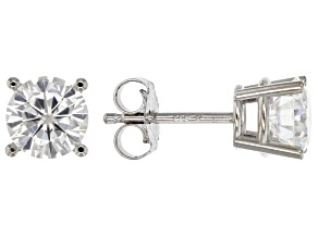 Moissanite Fire® 1.60ctw Diamond Equivalent Weight Round 14k White Gold Stud Earrings
