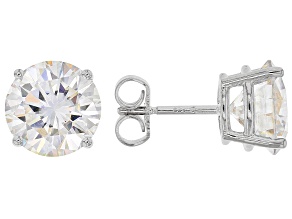 Moissanite 14k White Gold Stud Earrings 5.40ctw DEW.