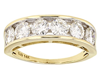 Picture of Moissanite 14k Yellow Gold Ring 1.98ctw D.E.W