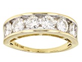 Moissanite 14k Yellow Gold Ring 1.98ctw D.E.W