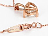 Moissanite 14k rose gold pendant .60ct DEW