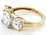 Moissanite 14k Yellow Gold Ring 4.60ctw D.E.W