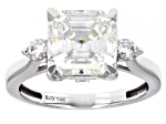 Moissanite 14K white gold ring 4.38ctw DEW.