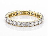 Moissanite 14k Yellow Gold Eternity Band Ring 1.44ctw DEW