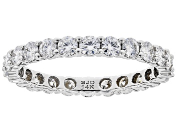 Picture of Moissanite 14k White Gold Eternity Band Ring 1.44ctw DEW