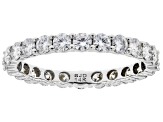 Moissanite 14k White Gold Eternity Band Ring 1.44ctw DEW - MSJ465B ...