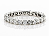 Moissanite 14k White Gold Eternity Band Ring 1.44ctw DEW - MSJ465B ...