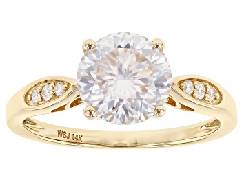 Picture of Moissanite Inferno Cut 14K Yellow Gold Ring 2.24ctw DEW