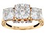 Moissanite 10k Yellow Gold Ring 6.20ctw DEW.