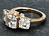 Moissanite 10k Yellow Gold Ring 6.20ctw DEW.