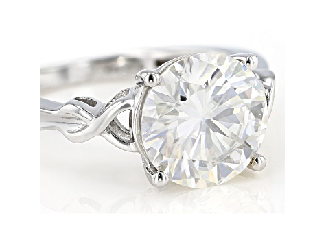 Moissanite 14k white gold ring 3.60ct DEW.