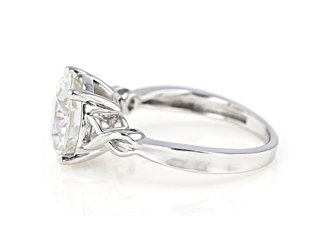 Moissanite 14k white gold ring 3.60ct DEW.